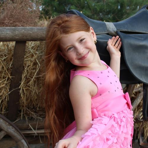 Girl in pink dress