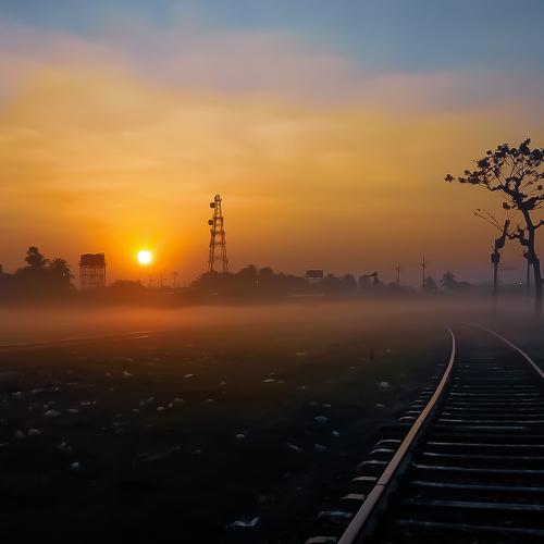 Fogg with sun