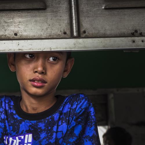 The boy on the train