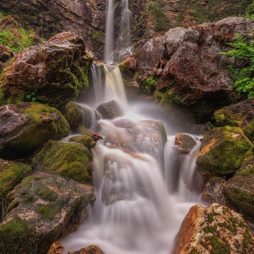 Fettjeåfallet waterfall. Sweden