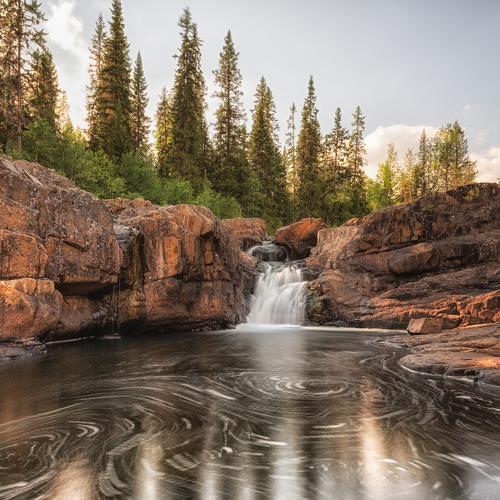 Mittafallet waterfall. Sweden