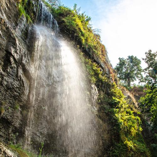 City waterfall