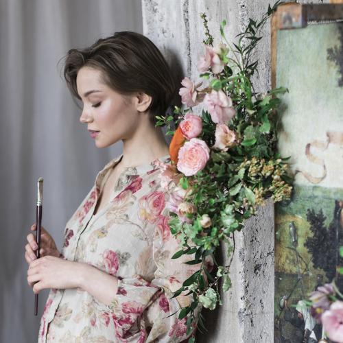 Girl-artist, painter