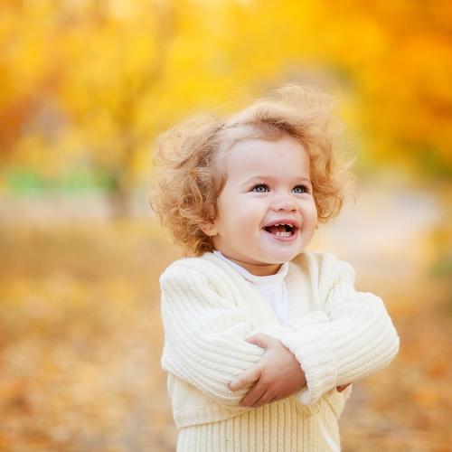 autumn portrait of сute smiling child