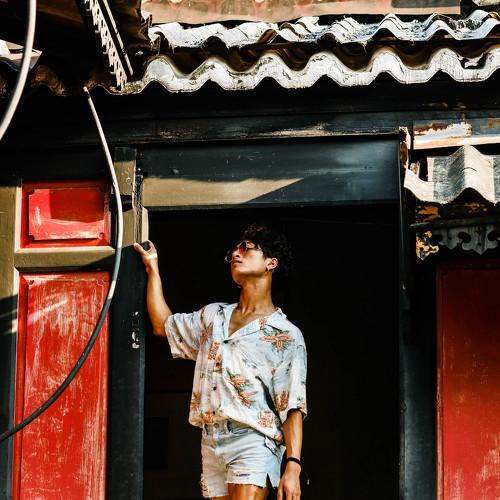 A man and old door