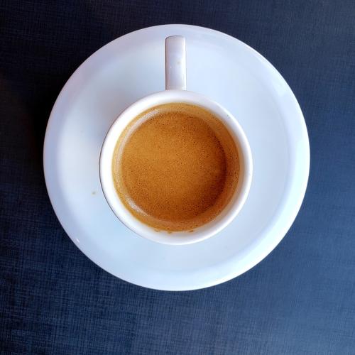 white and black coffee