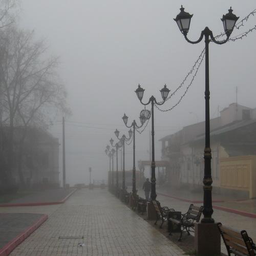 туманное зимнее утро в Керчи