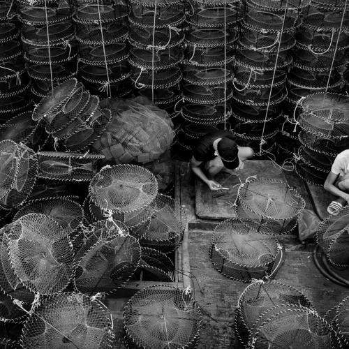 Fixing crab trap