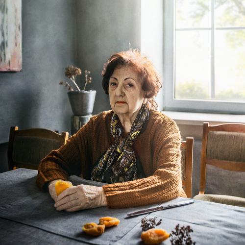 "Бабушка с персиками"
