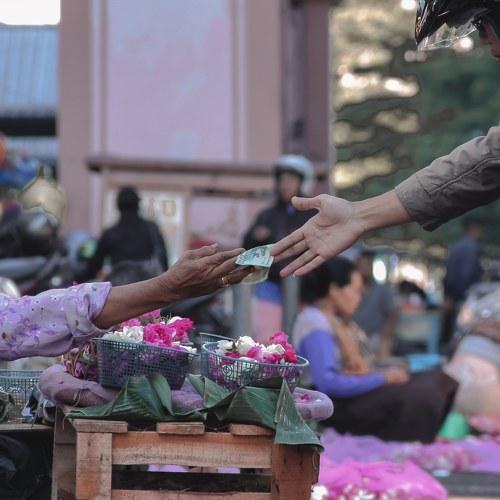 Traditional market in the morning