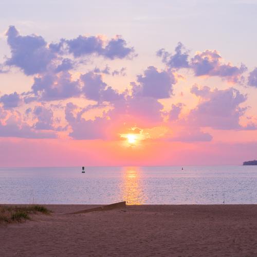 sunrise over Lake Huron