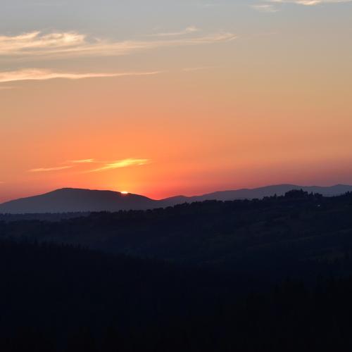 Sunset in the mountains