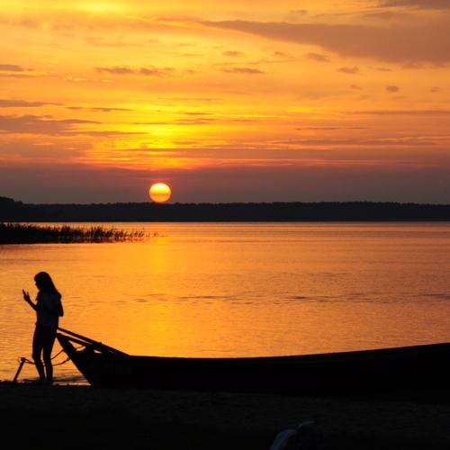 Sunset.