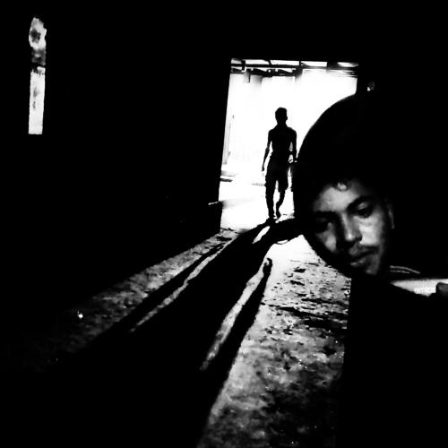 Face in dark