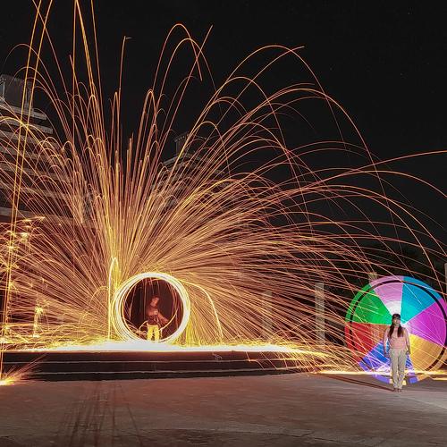Amazing Light Painting & Steelwool with mobile phone camera