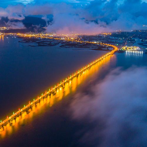 Thi Nai bridge by night