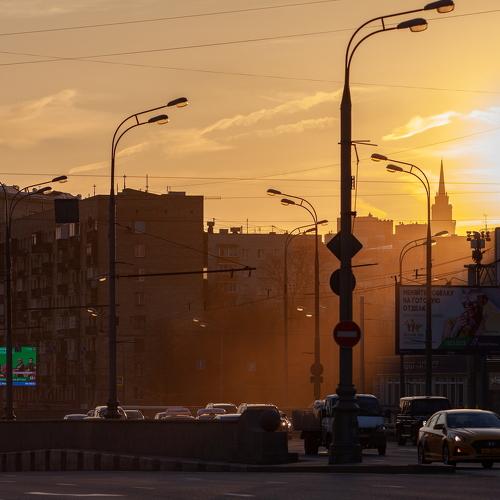 Закат над Москвой.