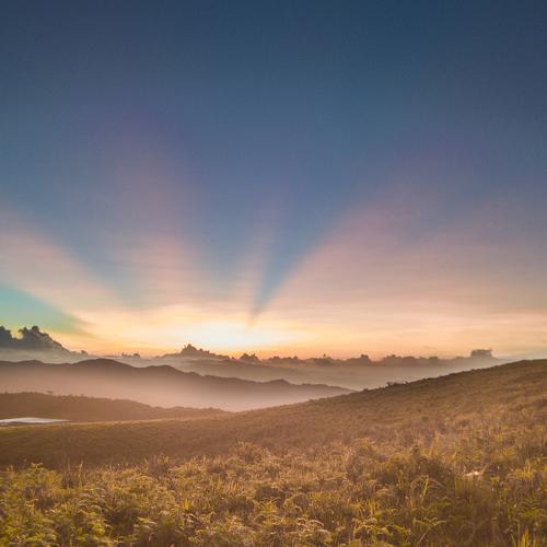 The first rays of the day
