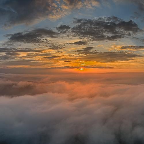 High above the clouds