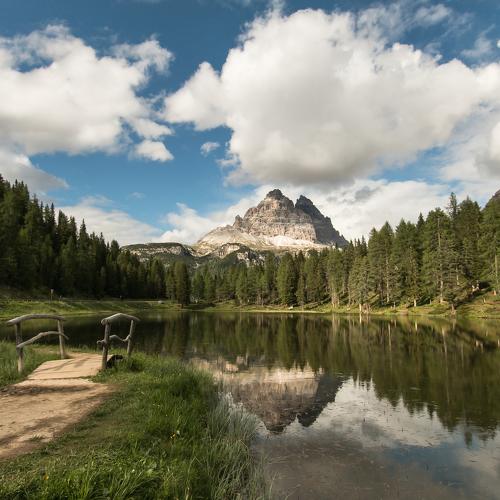 Tre Cime reflections in Lake Antorno