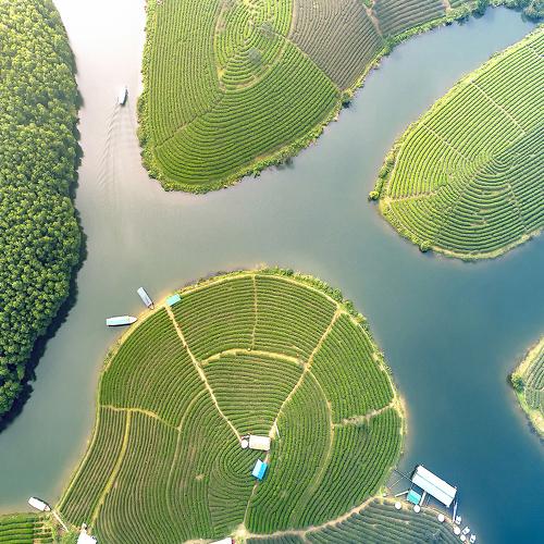 Ecotourism island of Thanh Chuong tea island
