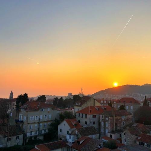 Sunset in the city