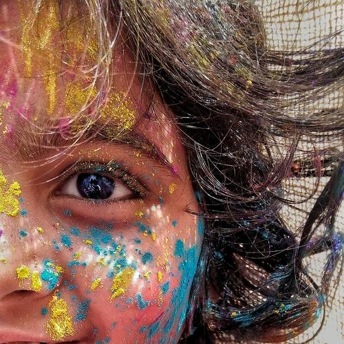 || portrait of a girl for Indian festival of colours holi ||