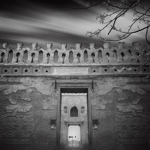 Entrance to Ahmad Ibn Tulun mosque in Egypt