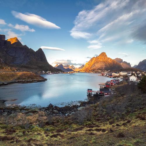 Golden Mountain in Reine, Norway