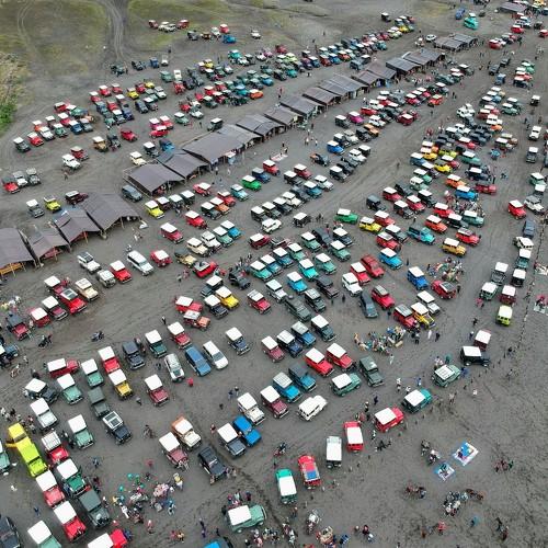 Splash of colors on parking