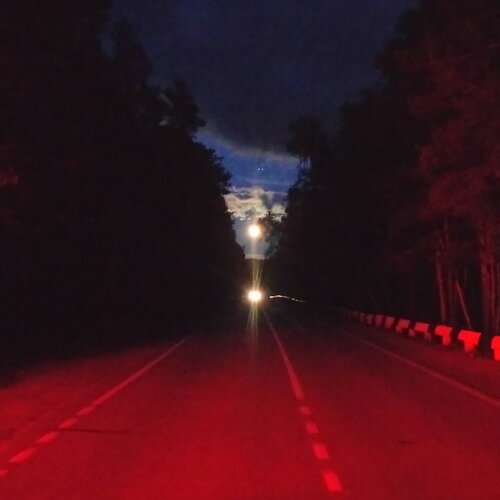 Ночная дорога в Боровом