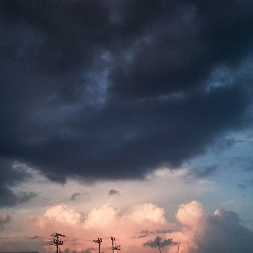 Sunset after rainfall
