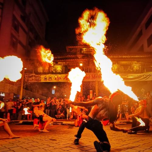 Fire dance gaya Street kota Kinabalu
