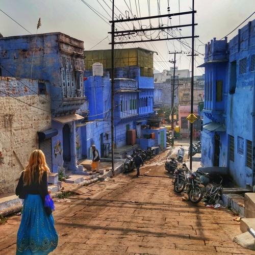 Blue City with a GIRL