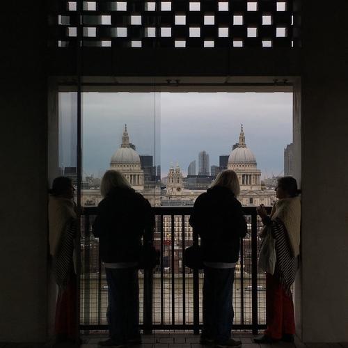 Mirrors in a city