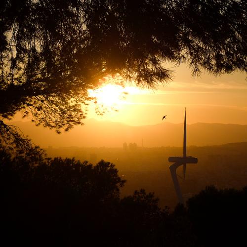 Sunset over the 1992 Olympics' communications tower
