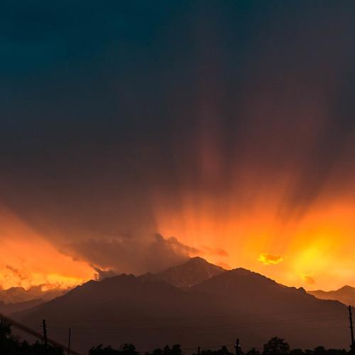 Sunset after rain over Kurumkan