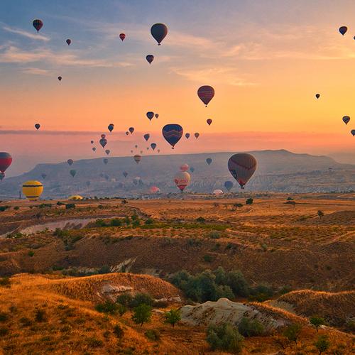 Cappadocian sunrise on the fly