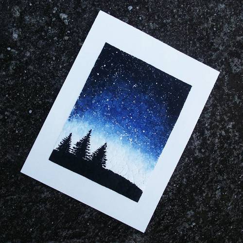 Egg Shells turned into a Starry Night Sky