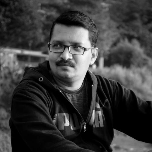 Male black and white portrait