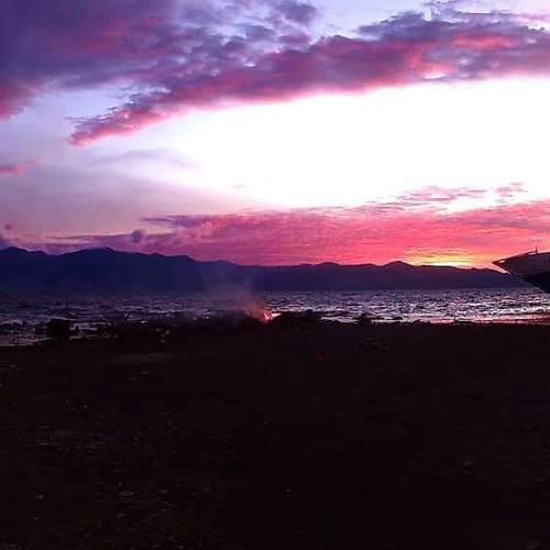 sunset in the sea