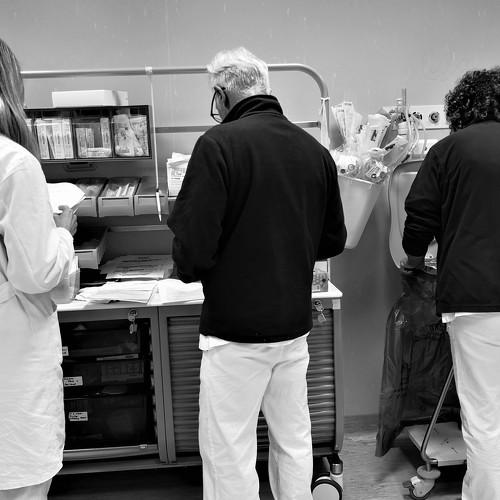 workers in hospital