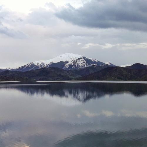 Mountain and lake