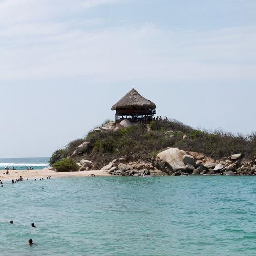 Panorámica de Cabo san Juan de guía, parque tayrona