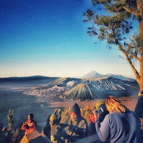 During Sunrise at Mount Bromo