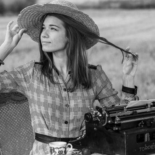 A girl with a typewriter...