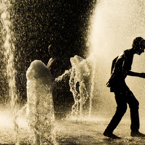 Playing  at the fountain
