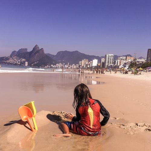 With my toys in the sand...