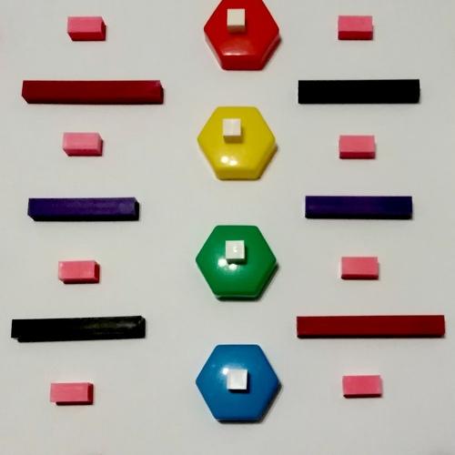 Mix of multicolor mosaics and rods