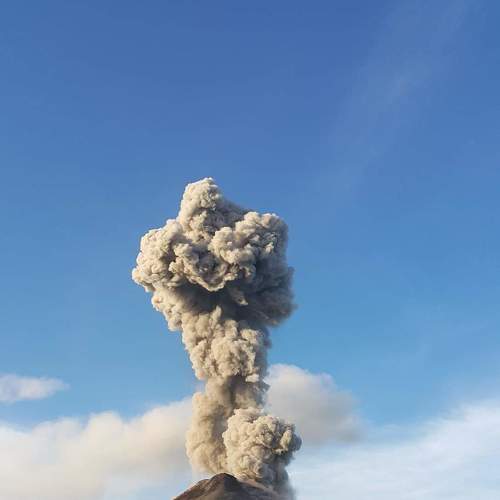 volcano Chi'gag eruption on Guatemala
